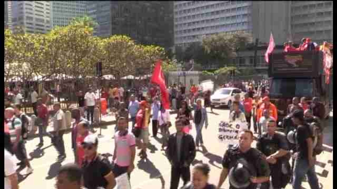 Los trabajadores de los astilleros cariocas marchan por sus derechos