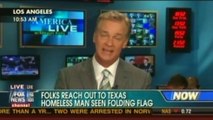 Homeless Man Saves Fallen American Flag, gets reported on FoxNews