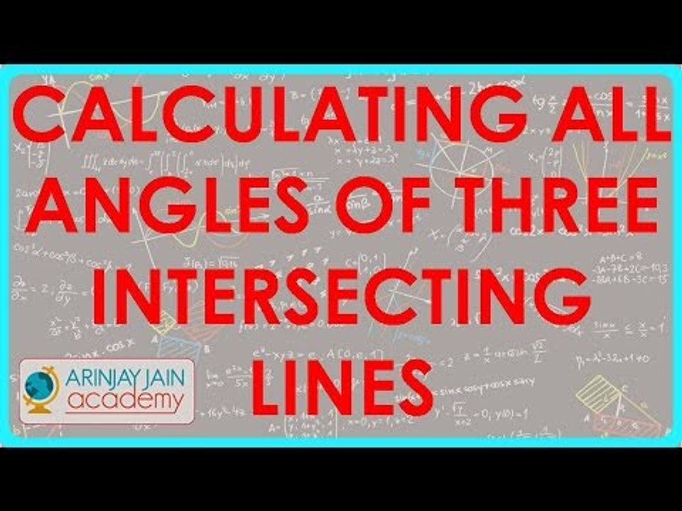Calculating all angles of three intersecting lines   One angle given