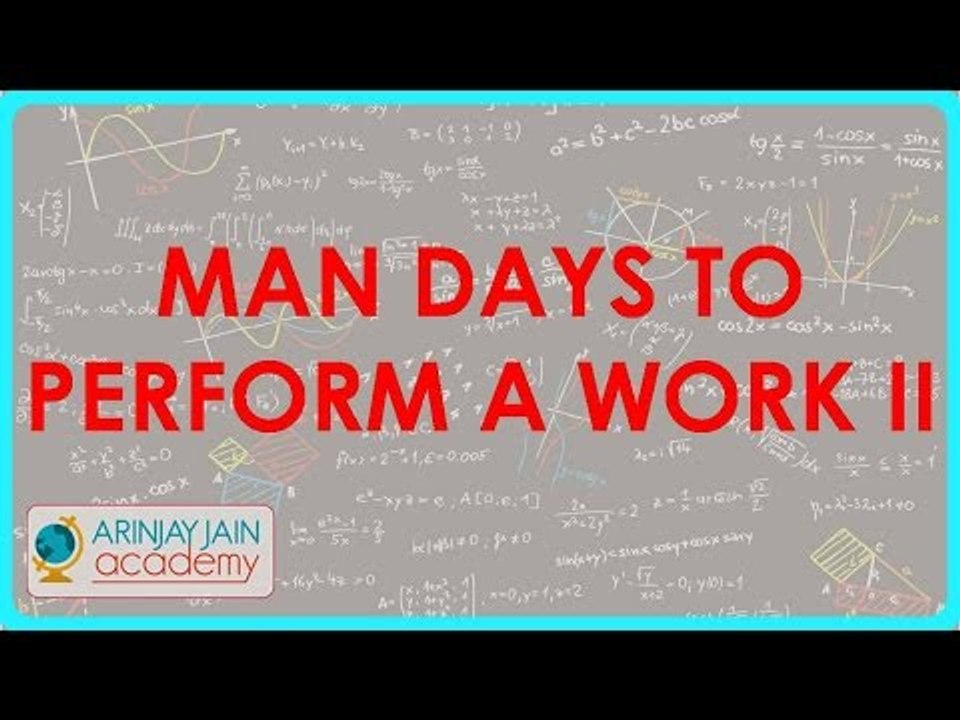 618.Data analysis - Man days to perform a work II