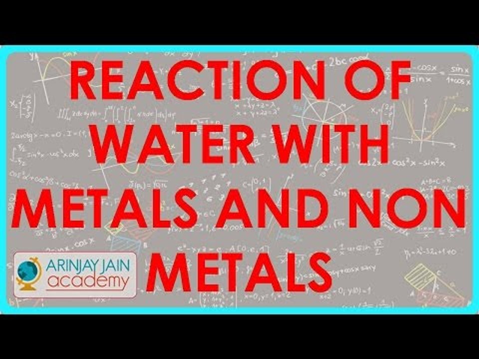 785.Class VIII   Chemistry   Reaction of water with metals and non metals