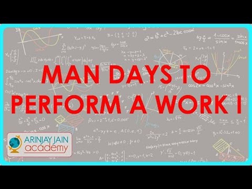 619.Data analysis - Man days to perform a work I