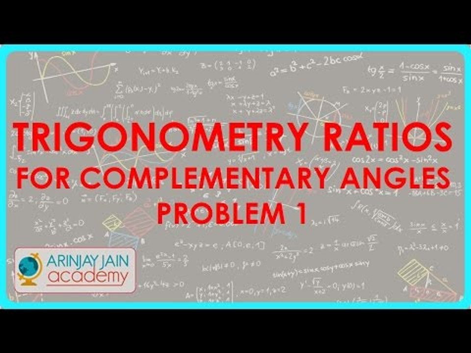 643.Class X - Trigonometry Ratios for Complementary angles - Problem 1