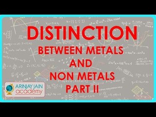 662.Class VIII - Chemistry - Distinction between metals and non metals - Part II