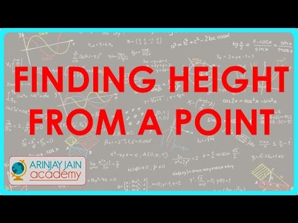 652.Class X - Practical application of Trigonometry - Finding height from a point