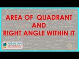 660.Class X - CBSE, ICSE, NCERT - Area of  quadrant and right angle within it