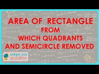 659.Class X - CBSE, ICSE, NCERT - Area of  rectangle from which quadrants and semicircle removed