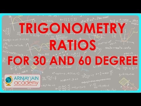 682.$ CBSE Maths Class X, ICSE Maths Class 10- Trigonometry Ratios for 30 and 60 degree