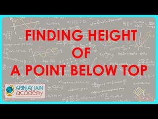651.Class X - Practical application of Trigonometry - Finding height of a point below top