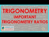 690.$ CBSE  Maths Class X, ICSE Maths Class 10-  Trigonometry   Important trigonometry ratios