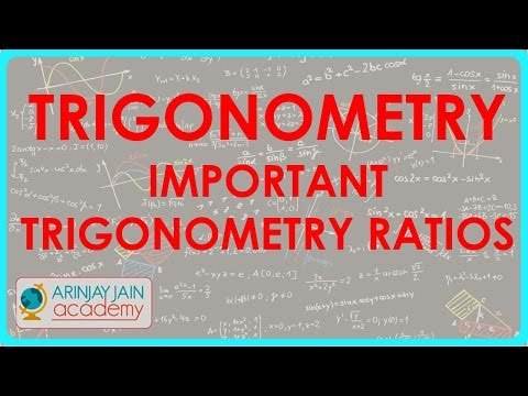 690.$ CBSE Maths Class X, ICSE Maths Class 10- Trigonometry Important trigonometry ratios