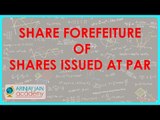 Accountancy - Share forefeiture of shares issued at Par | Class XII Accounts CBSE