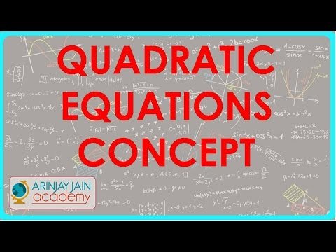 547.Class X - CBSE, ICSE, NCERT - Quadratic Equations - Concept