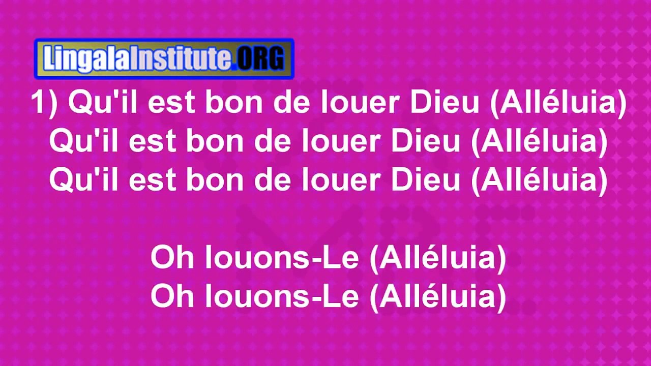 il est bon de louer Dieu  Paroles