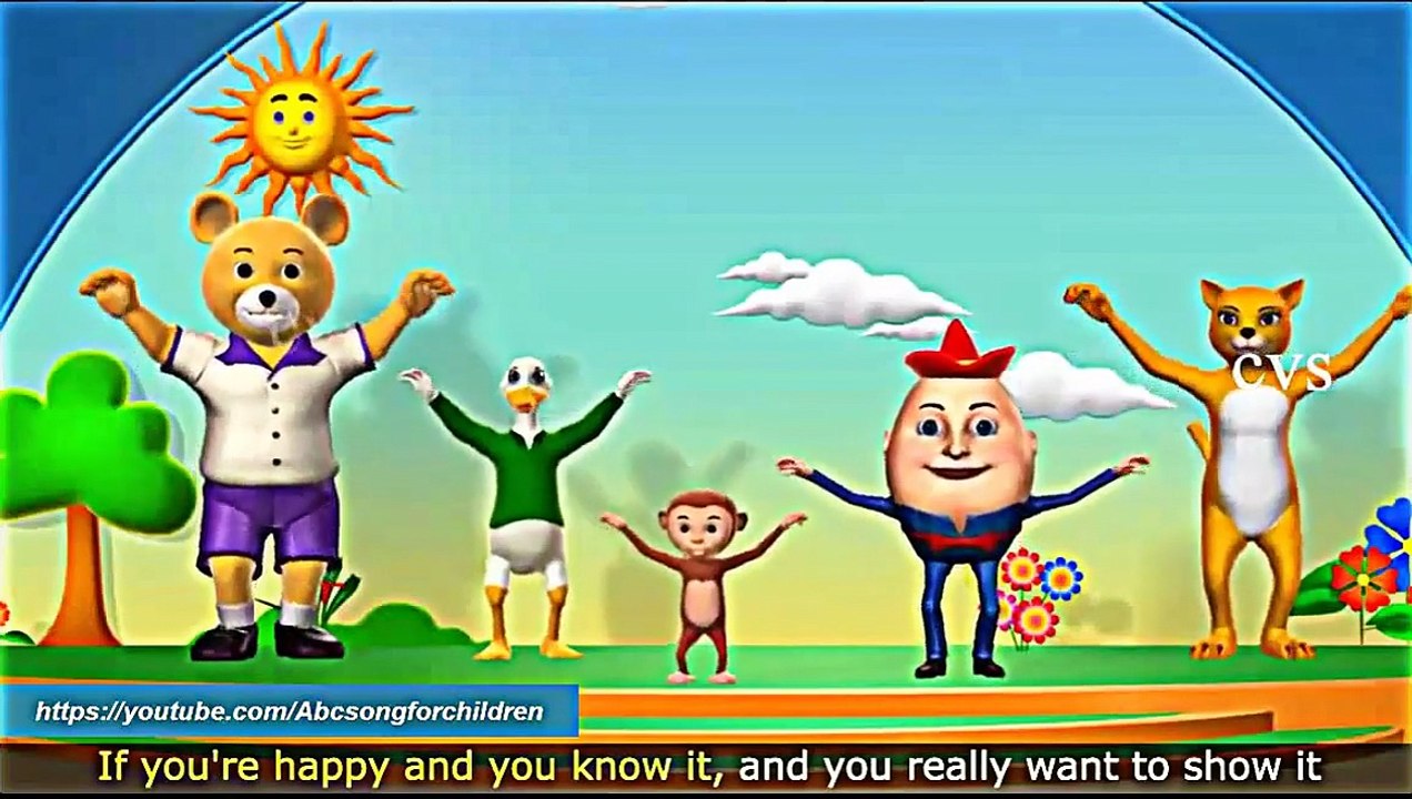 Clap Your Hands - 3D Animation / Cartoon, Nursery Rhymes, Abc songs for Children, Kids vid