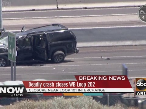 Deadly crash closed WB Loop 202