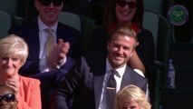 David Beckham catched a Tennis Ball at Wimbledon