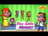 Five Little Monkeys Jumping On The Bed | Kids Nursery Rhymes | Childrens 3D Animation By KidsOne