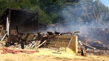 Un bâtiment agricole détruit à Lonrai