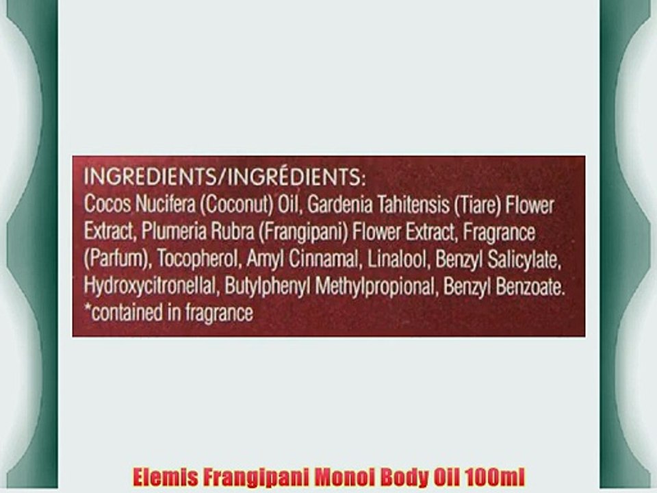 Elemis Frangipani Monoi Body Oil 100ml