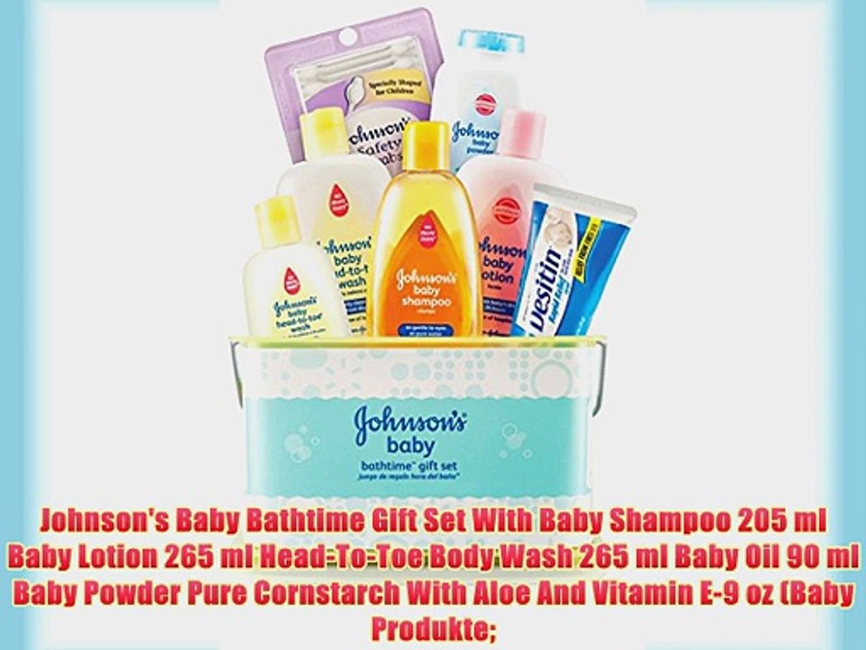 Johnson's Baby Bathtime Gift Set With Baby Shampoo 205 ml Baby Lotion 265 ml Head-To-Toe Body