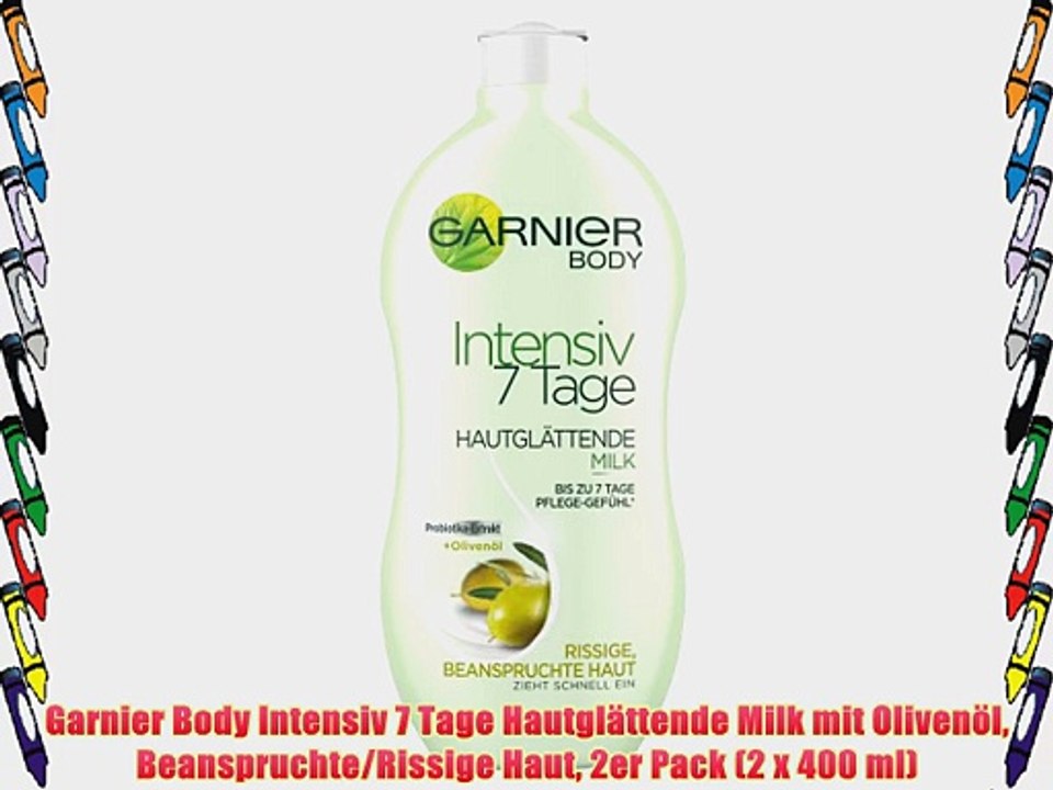Garnier Body Intensiv 7 Tage Hautgl?ttende Milk mit Oliven?l Beanspruchte/Rissige Haut 2er