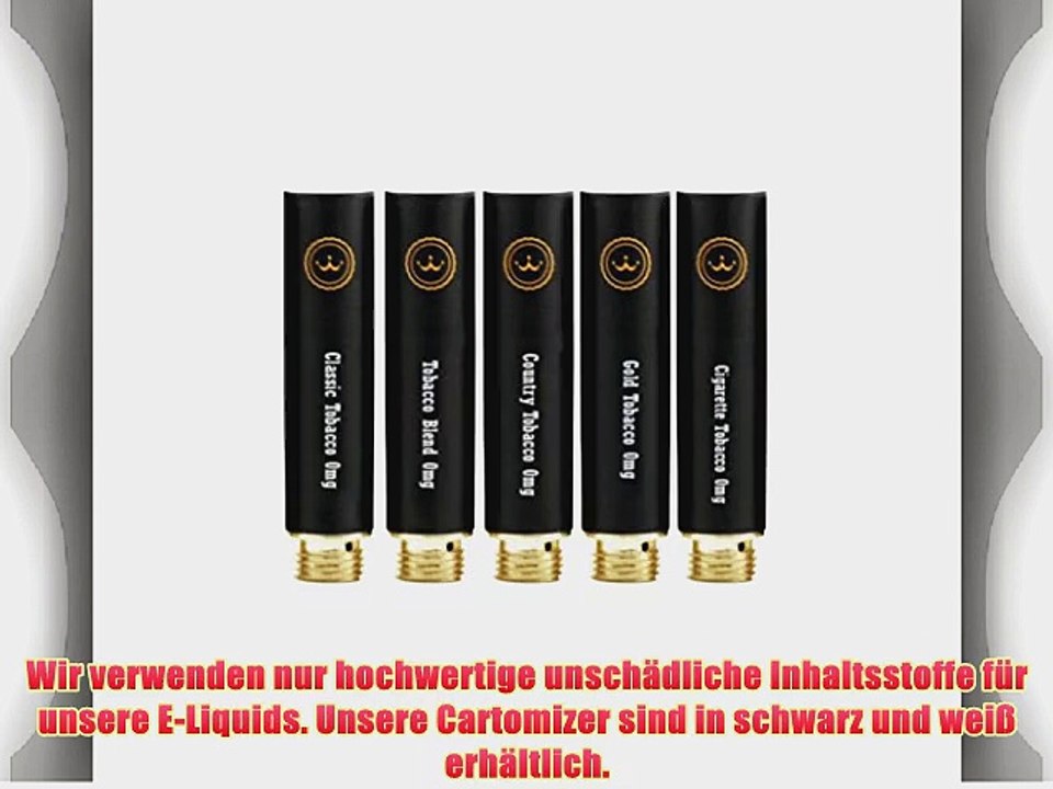 E-Zigarette Starterset | E-Shisha | Wiederaufladbar | 5 x Premium E Liquids | Neue 2015 Ver?ffentlichung