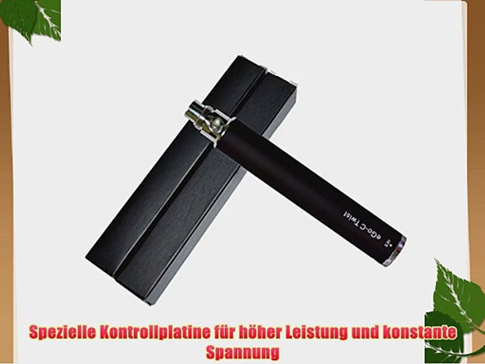 Salcar? eGo-C Twist akku f?r e-zigarette 1600 mAh 33-48V regelbarer voltage 000mg Nikotin schwarz
