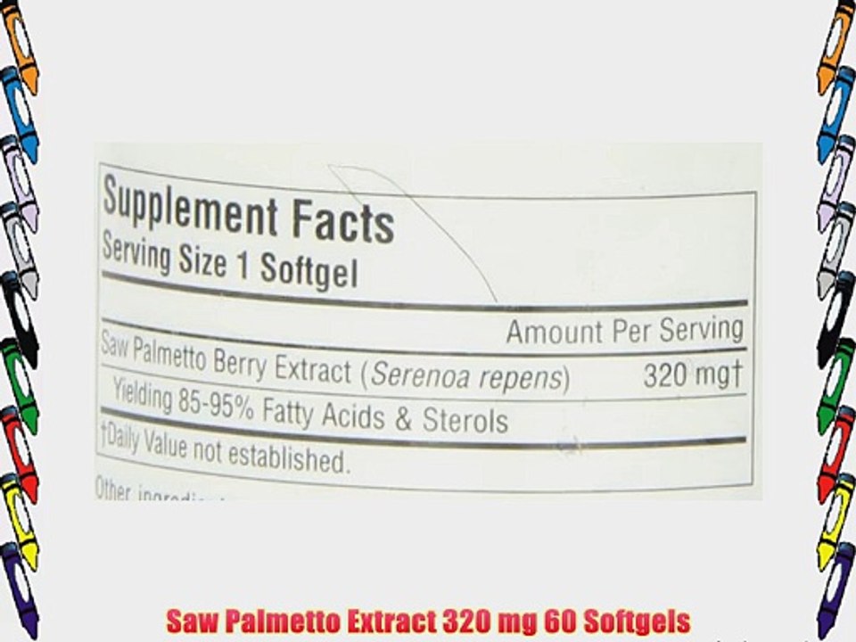 Saw Palmetto Extract 320 mg 60 Softgels