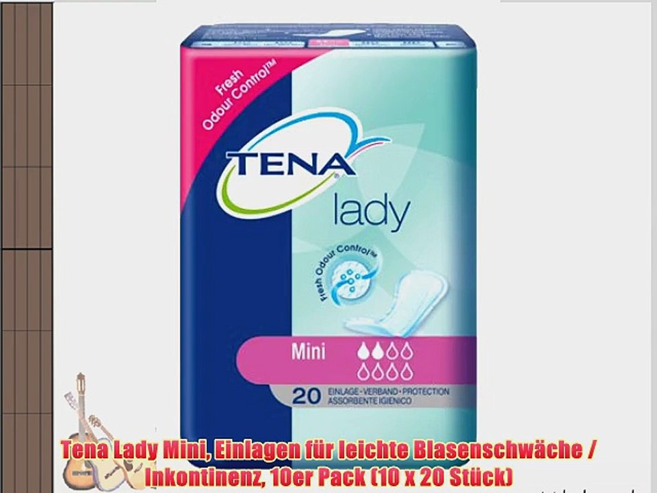 Tena Lady Mini Einlagen f?r leichte Blasenschw?che / Inkontinenz 10er Pack (10 x 20 St?ck)