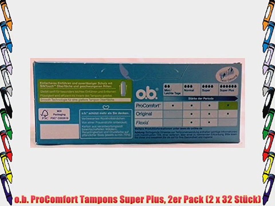 o.b. ProComfort Tampons Super Plus 2er Pack (2 x 32 St?ck)