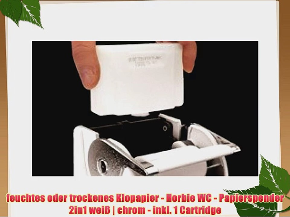 feuchtes oder trockenes Klopapier - Horbie WC - Papierspender 2in1 wei? | chrom - inkl. 1 Cartridge