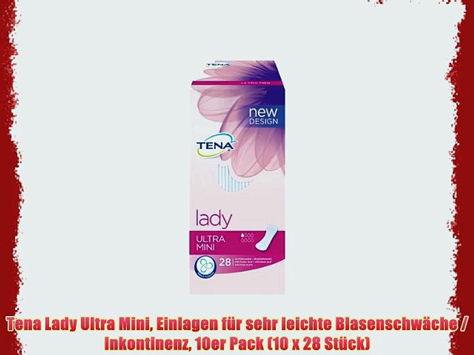 Tena Lady Ultra Mini Einlagen f?r sehr leichte Blasenschw?che / Inkontinenz 10er Pack (10 x