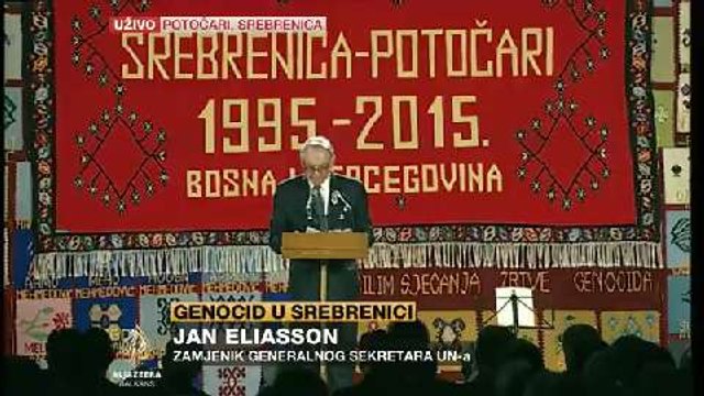 Jan Eliasson na obilježavanju godišnjice genocida u Srebrenici