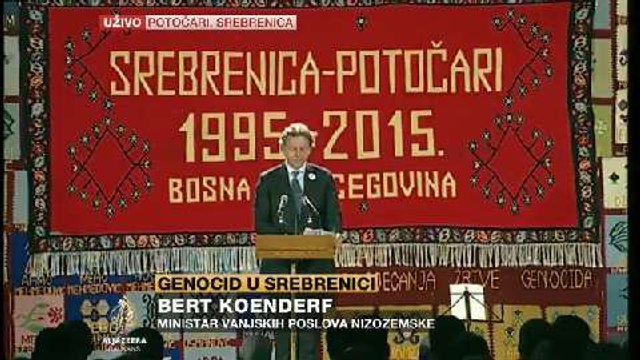 Bert Koenderf na obilježavanju godišnjice genocida u Srebrenici