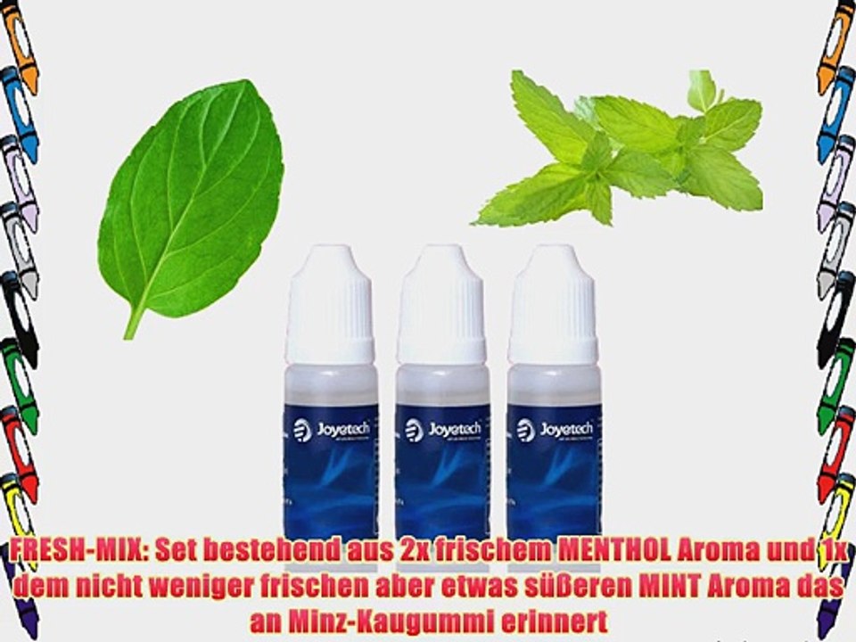 Joyetech E-Liquid VG PG 3er FRESH Set MENTHOL MINT 0mg zum Nachf?llen von elektrischen Zigaretten