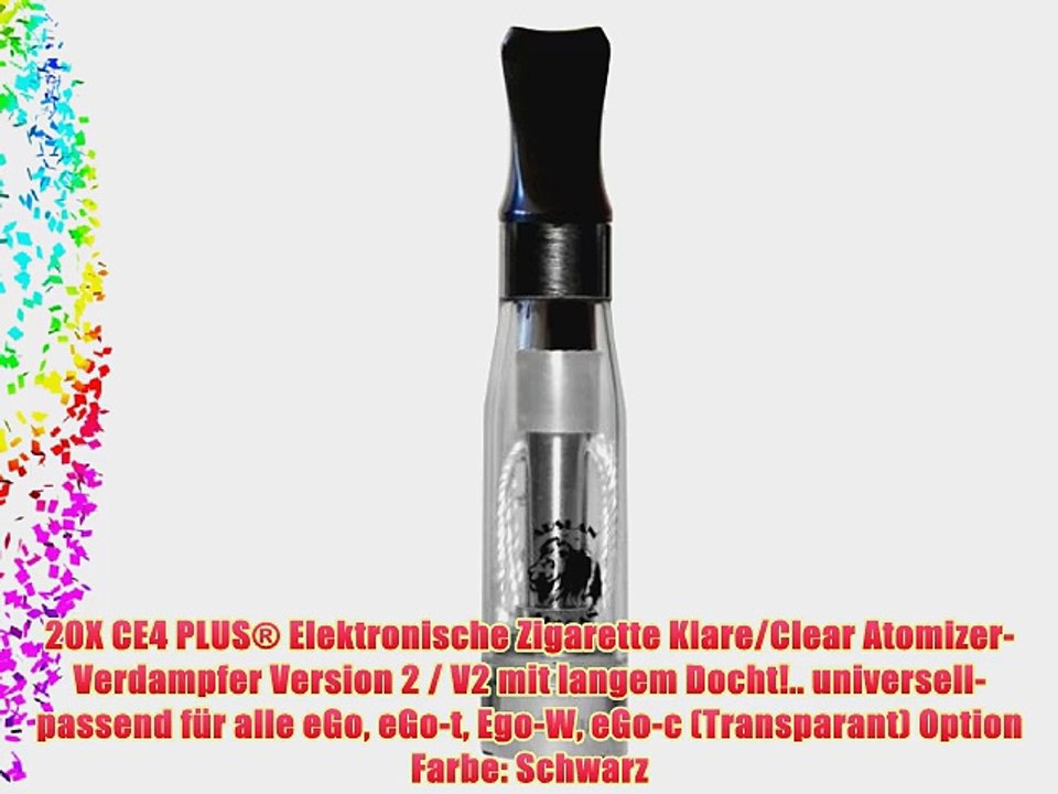 20X CE4 PLUS? Elektronische Zigarette Klare/Clear Atomizer-Verdampfer Version 2 / V2 mit langem