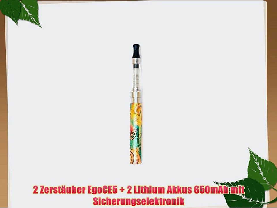 Elektrische Zigarette Design Ego CE5 Luxus Starterset 00 Nikotin