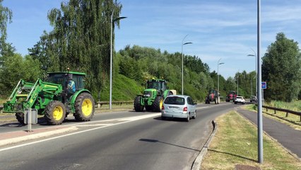 Saint-Amand-les-Eaux : manifestation des agriculteurs contre la grande distribution (1/3)