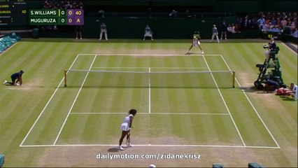 1st break - Serena Williams v. Gabrine Muguruza 11.07.2015 Wimbledon Women's Final