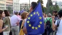 LiveLeak com   Greeks at pro Europe rally call on Tsipras to keep his promise