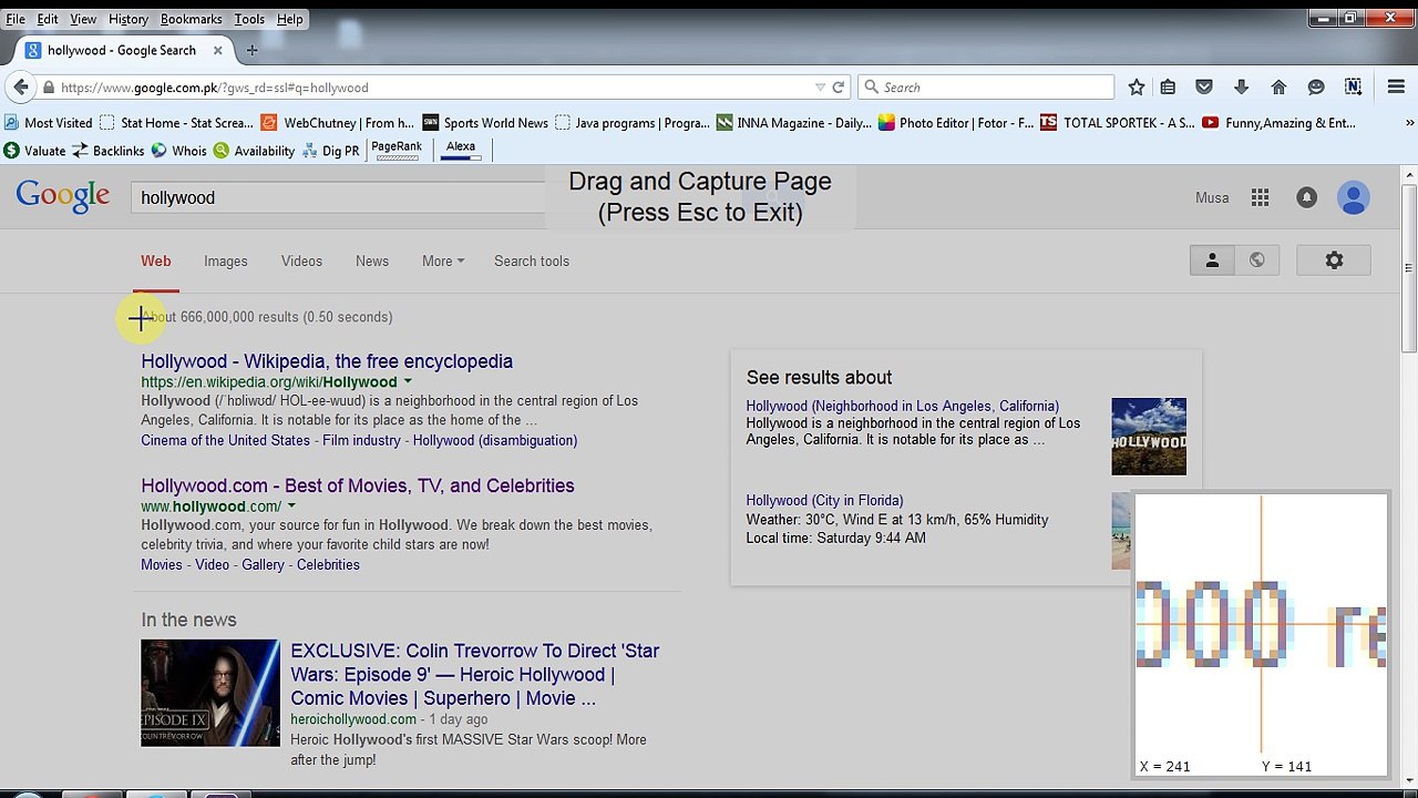 How to Take a Screenshot of Selected Area From a Web page