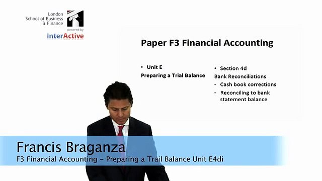 LSBF ACCA F3: Introduction to Bank Reconciliations