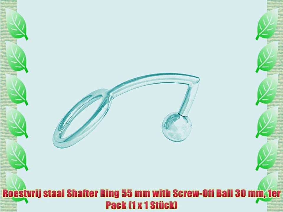 Roestvrij staal Shafter Ring 55 mm with Screw-Off Ball 30 mm 1er Pack (1 x 1 St?ck)