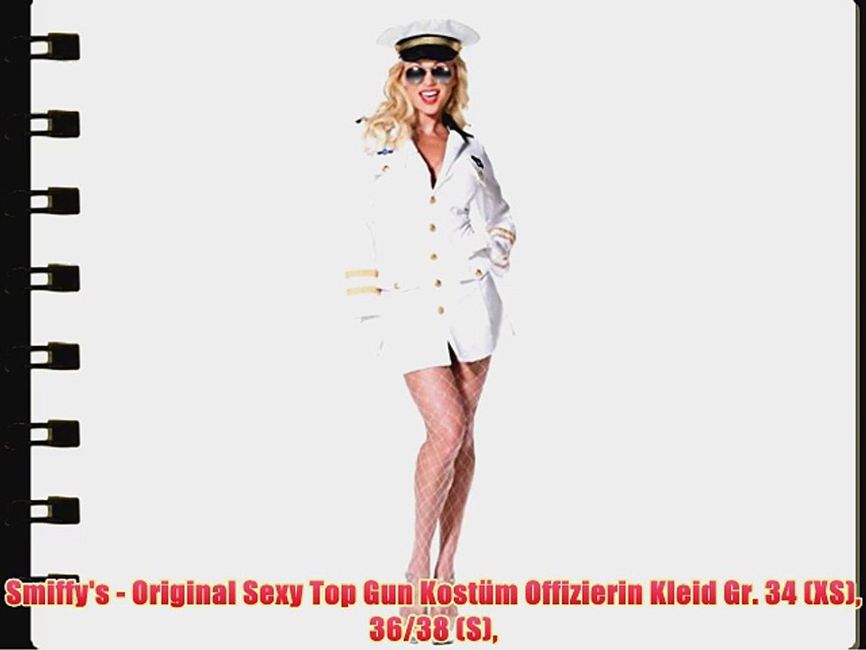 Smiffy's - Original Sexy Top Gun Kost?m Offizierin Kleid Gr. 34 (XS) 36/38 (S)