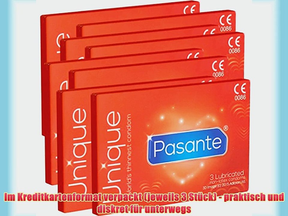 Pasante Unique Ultra-Sensitive Kondome - Packungen im Kreditkartenformat! 24 Kondome