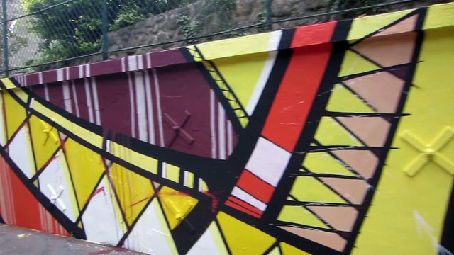 mural de Romain Froquet square Karcher rue des Pyrénées Paris 20e, 7 - 8 - 9 juillet 2015