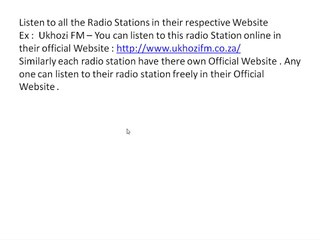 Listen  all South African Radio Stations