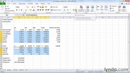 MS Excell Formatting numbers and dates