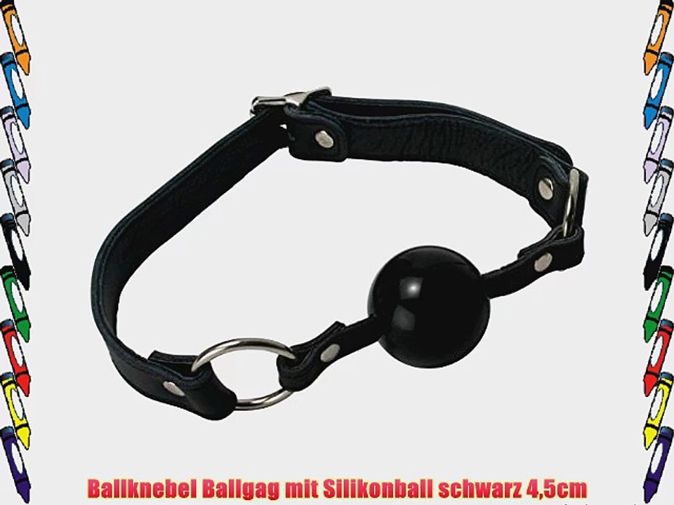Ballknebel Ballgag mit Silikonball schwarz 45cm